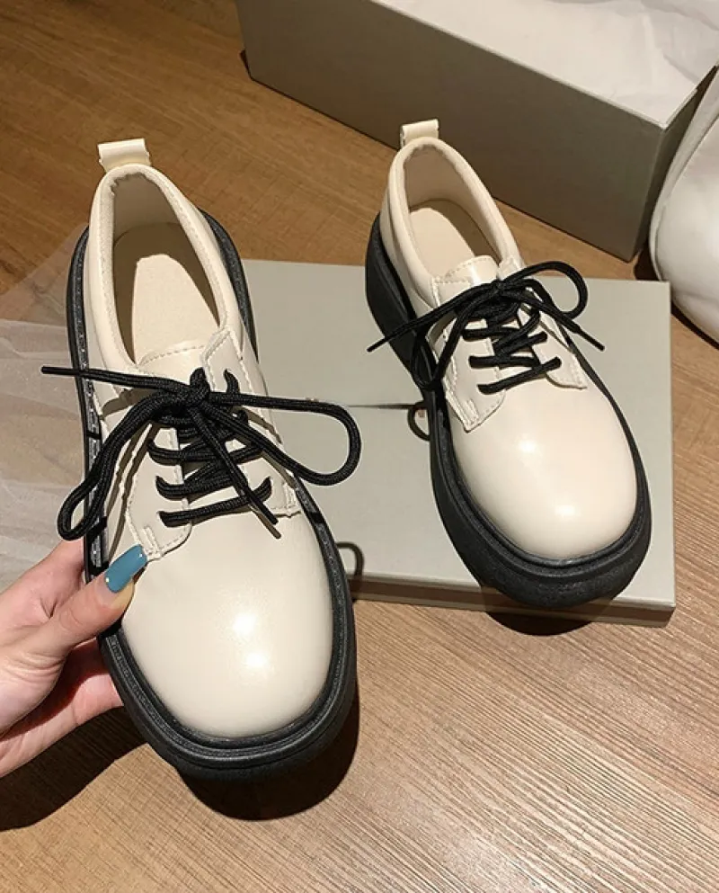 2022 di Stile di Estate Mary Janes Scarpe Lolita Laceup Scarpe Casual Della Piattaforma Elegante Tacco Medio Delle Donne Scarpe