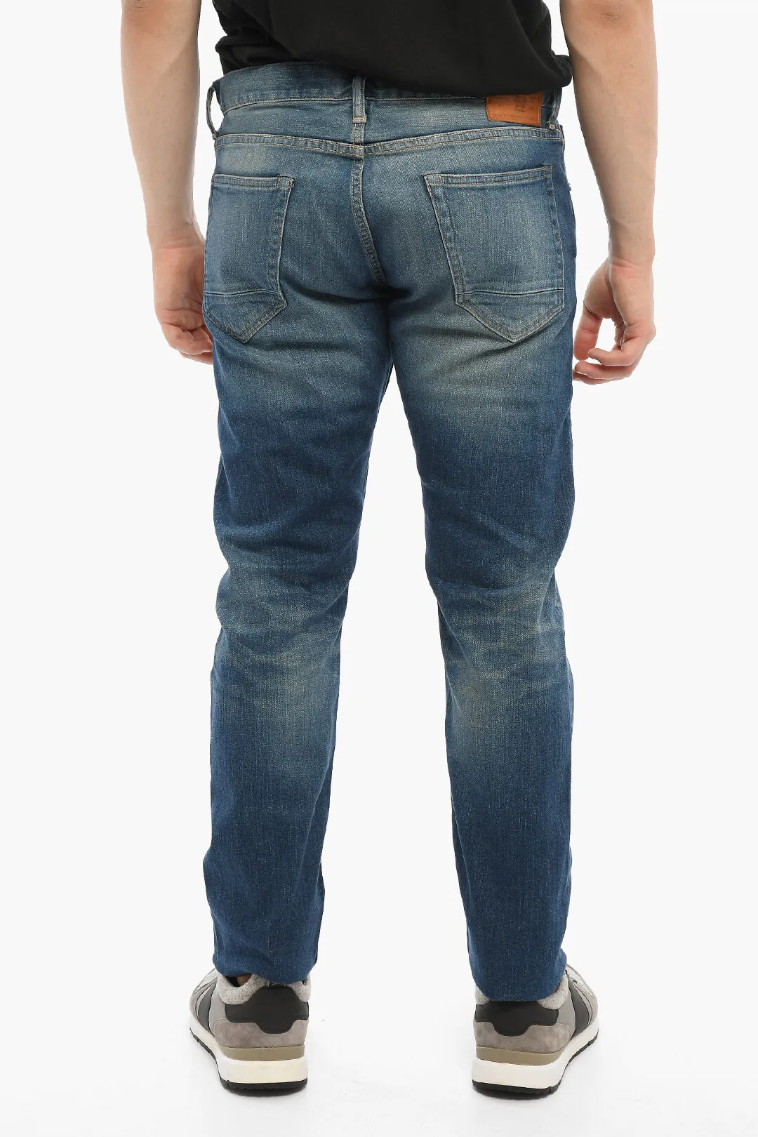 5-Pocket Regular Fit Jeans with Visible Seams 18.5cm