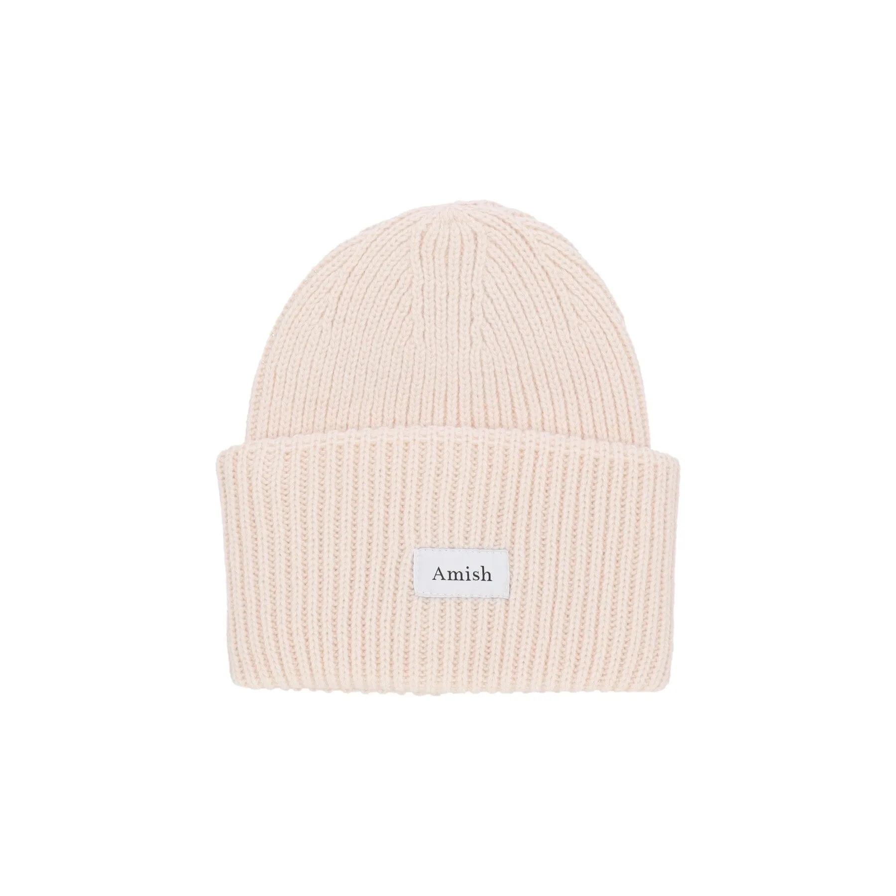 Cream Wool Blend Beanie for Men by Cappello Uomo