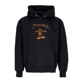 Felpa Cappuccio Uomo Gonz Hoodie Nero/Arancione