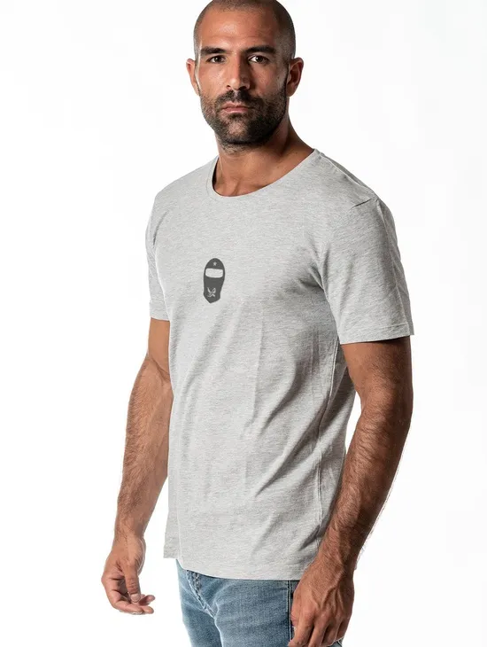 Gray T-Shirt with Ros Text on Back
