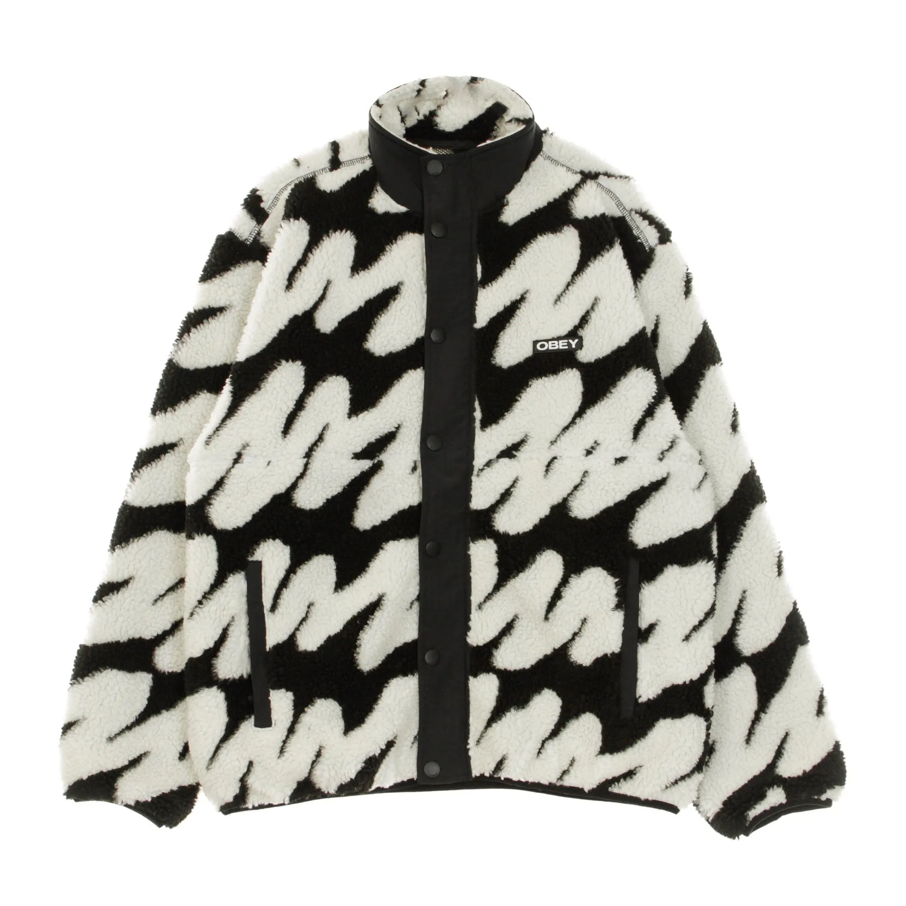 Hense Sherpa Jacket Black Multi for Men