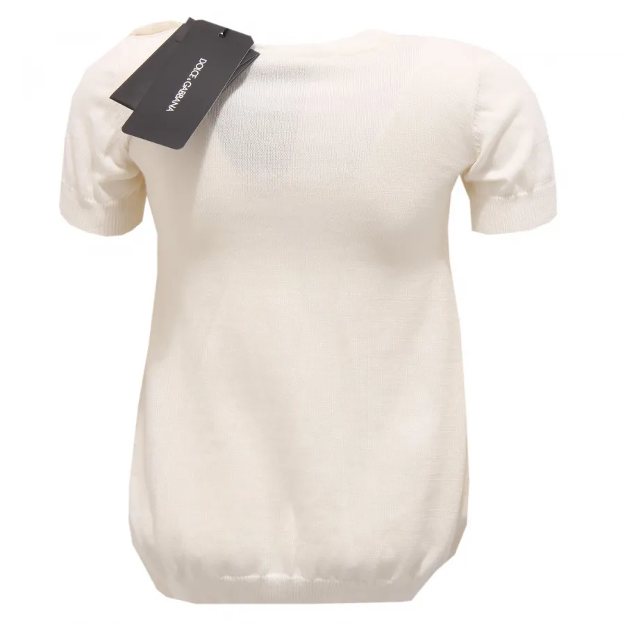 Ivory Ceremony Dress for Kids by DOLCE & GABBANA