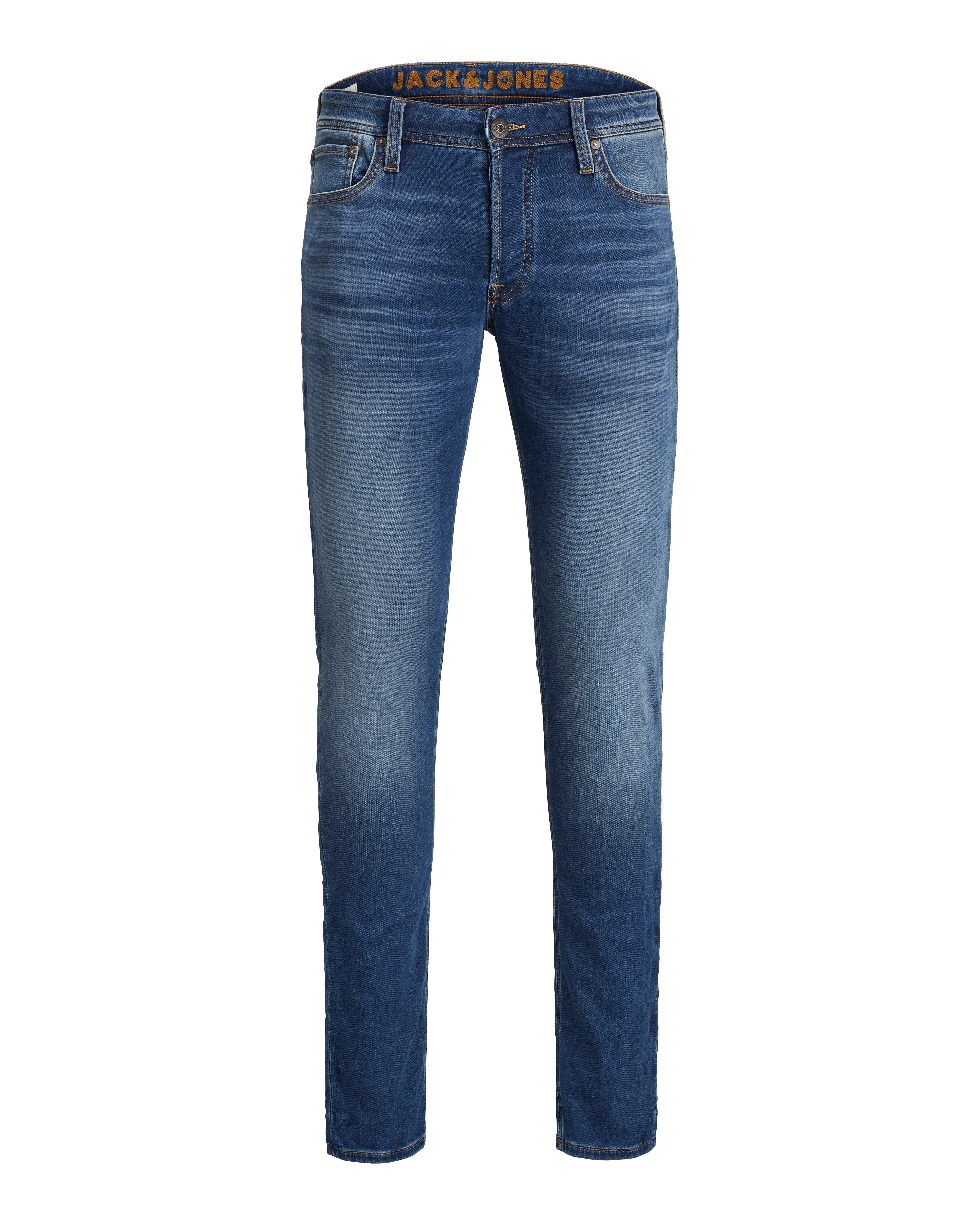 Medium Stone Washed Glenn Slim Fit Jeans in Cotton Stretch