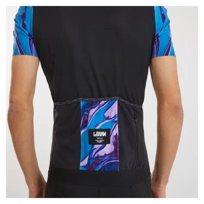 LeBram Ventoux Pétrole Short Sleeves Jersey Black Blue