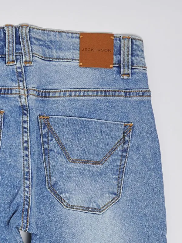 Light Denim Cotton Jeckerson Jeans for Boys