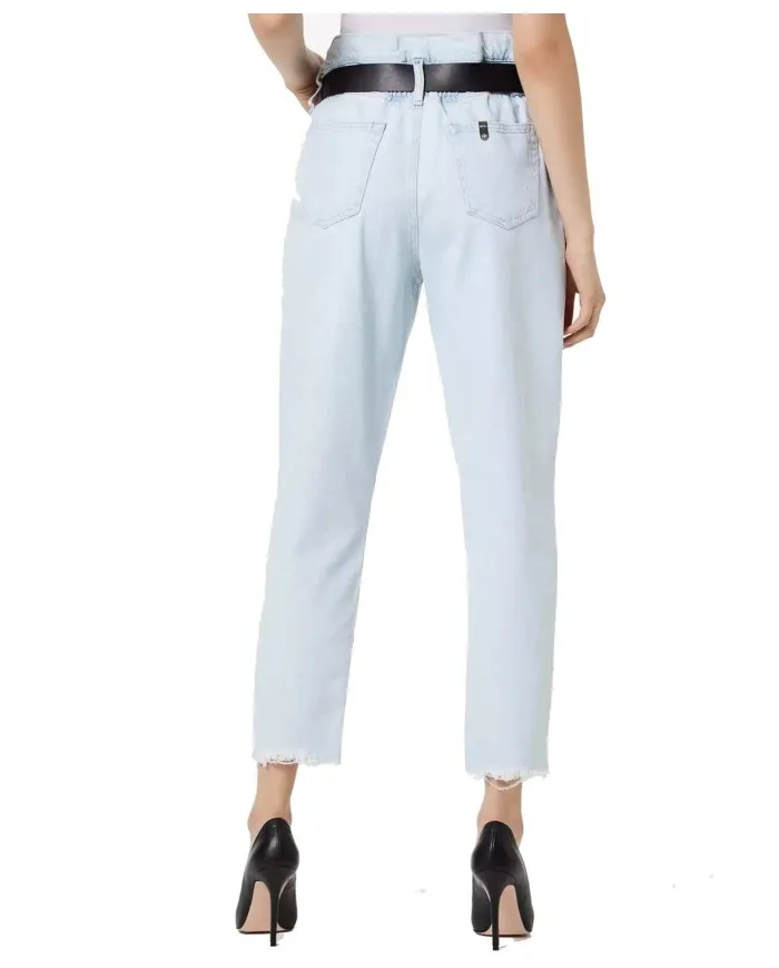 LIU JO High Waisted Denim Jeans in Light Blue