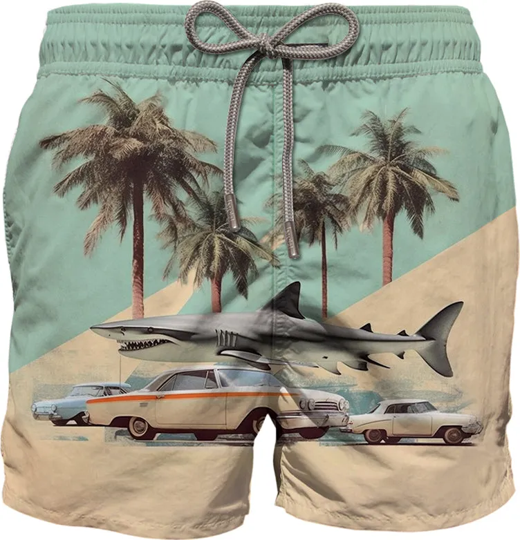 Multicolor Swimsuit with Photo Print