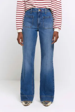 River Island Jeans Alta Vita Ampio Fondo Tasca Anteriore