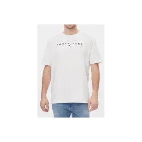 Tommy Jeans Tjm Reg Linear Logo Tee Ext T-Shirt M/M White Man